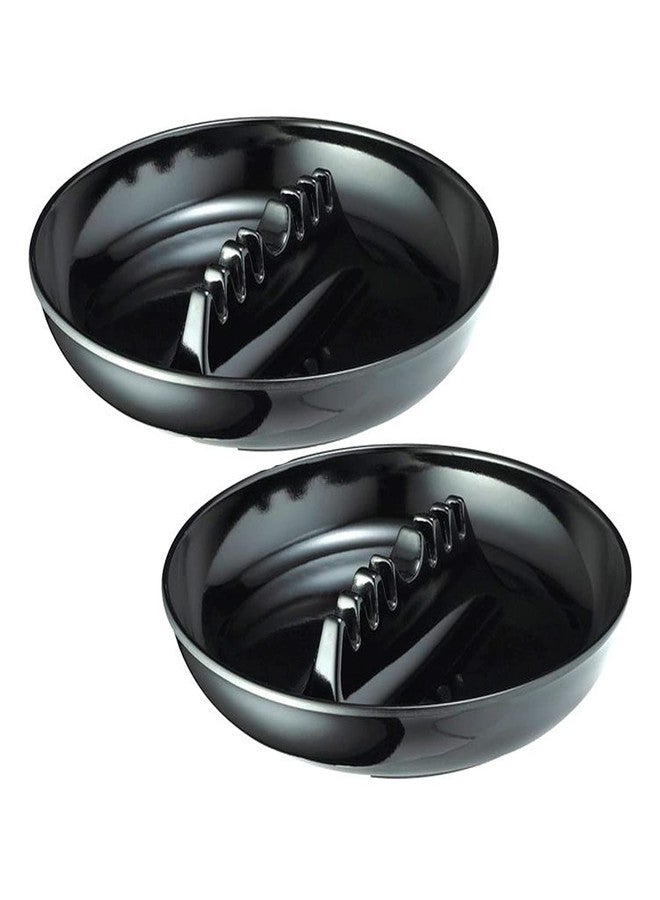 Tesorrio 2 PCS Black Plastic Ashtrays For Cigarettes And Cigars – Ashtrays Suitable For Home, Cafes, Restaurants, Hotels, Night Clubs, And Outdoor Use - Image 1